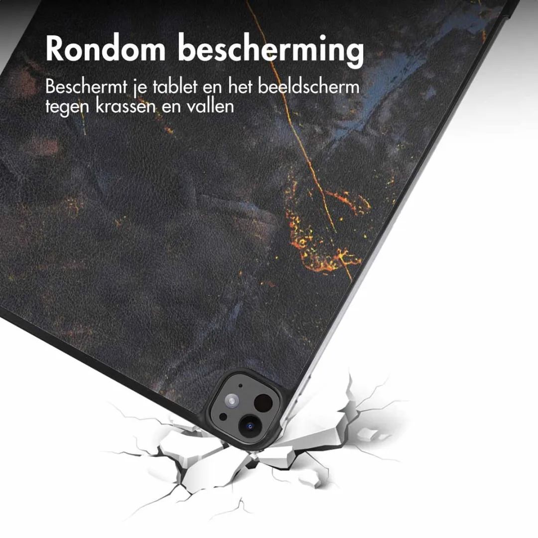 Imoshion Tablethoes Pr051 - Apple iPad Pro 13 2024/2025 - Trifold Black Marble