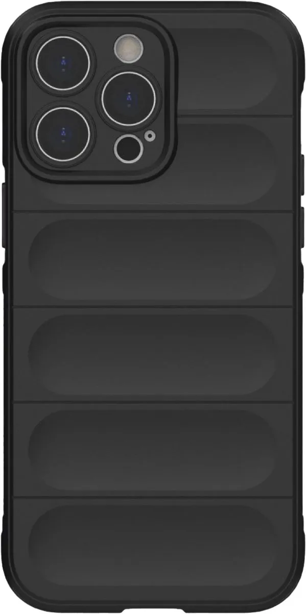 Just in Case Shockof Shell Hoesje iPhone 14 Pro Max - Zwart - afbeelding 6 van 6