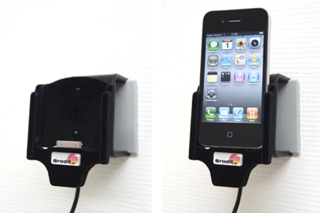 Brodit Actieve Houder Roterend 521164 - iPhone 4 - Zwart