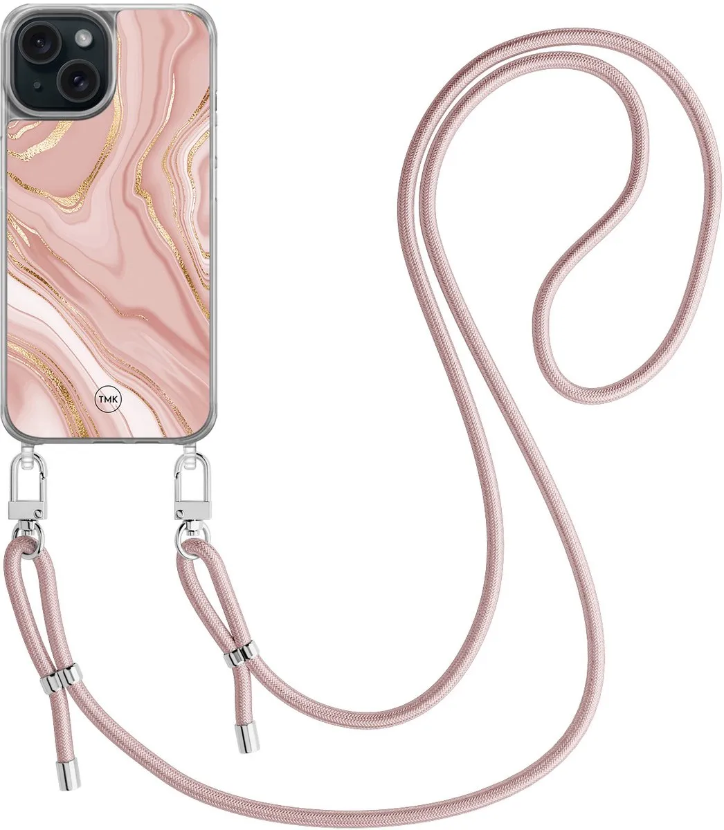 Casevibes Telefoonhoesje iPhone 15 Rose Marble CV/A/i15/C/007