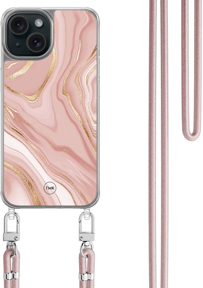 Casevibes Telefoonhoesje iPhone 15 Rose Marble CV/A/i15/C/007