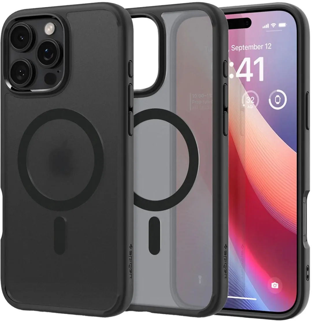 Spigen Ultra Hybrid MagFit ACS08134 Hoesje - iPhone 16 Pro - Zwart
