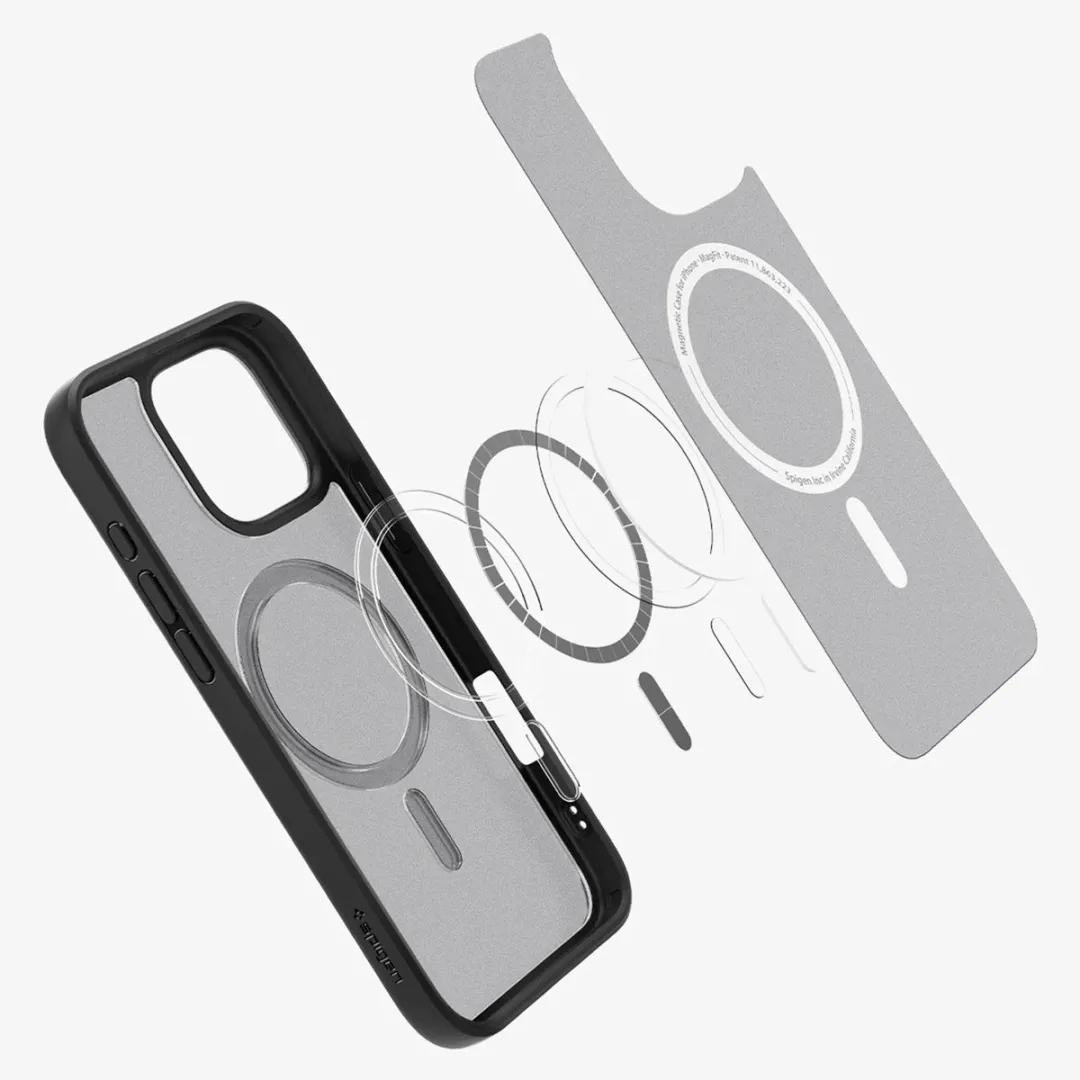 Spigen Ultra Hybrid MagFit ACS08134 Hoesje - iPhone 16 Pro - Zwart - afbeelding 6 van 6