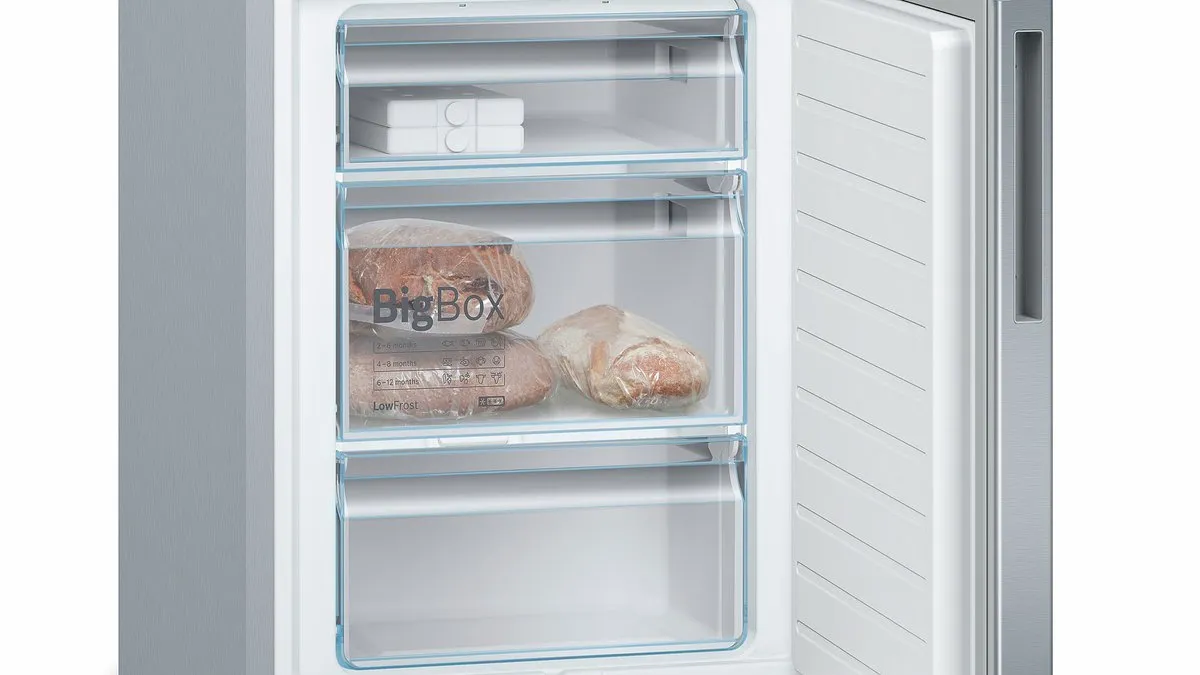 Bosch Serie 6 KGE39AICA Koel-Vriescombinatie 343L - Roestvrijstaal - afbeelding 6 van 6