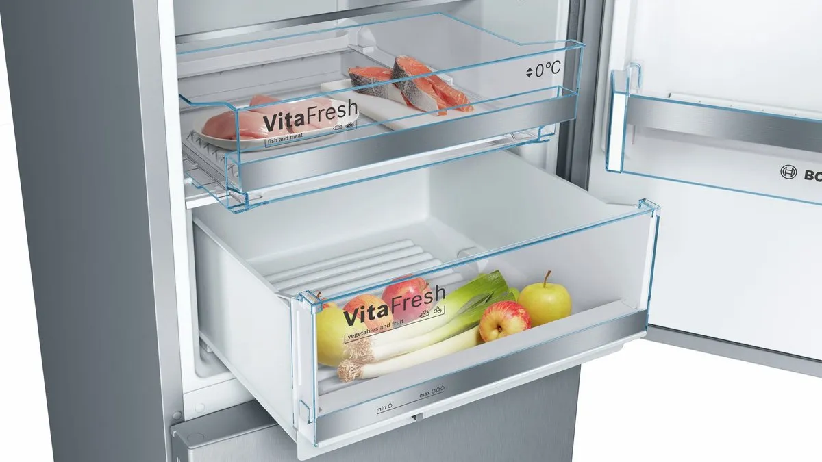 Bosch Serie 6 KGE39AICA Koel-Vriescombinatie 343L - Roestvrijstaal