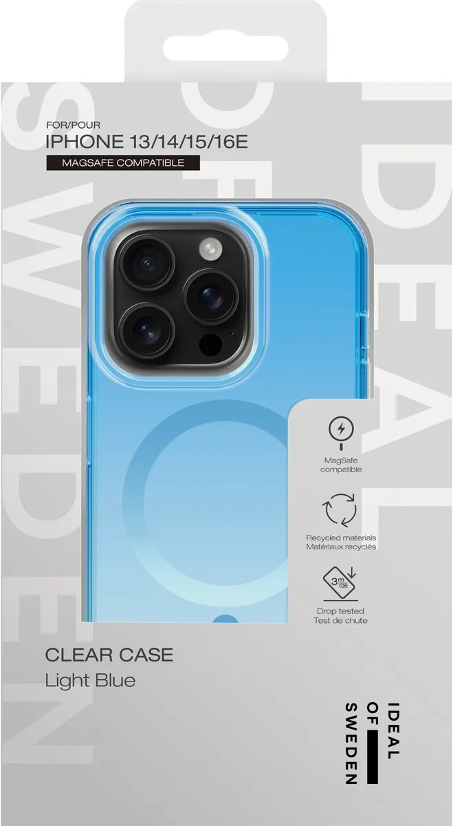 iDeal of Sweden Clear Case MagSafe iPhone 15 - Light Blue - IDCLCMS-I2361-501