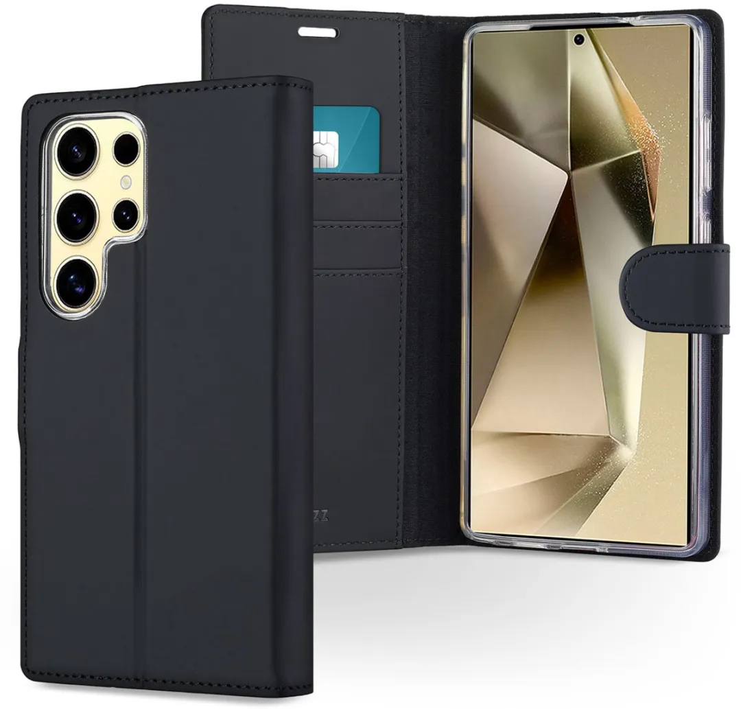 Accezz Hoesje Samsung Galaxy S25 Ultra - Wallet Softcase - 3 Pasjes - Zwart