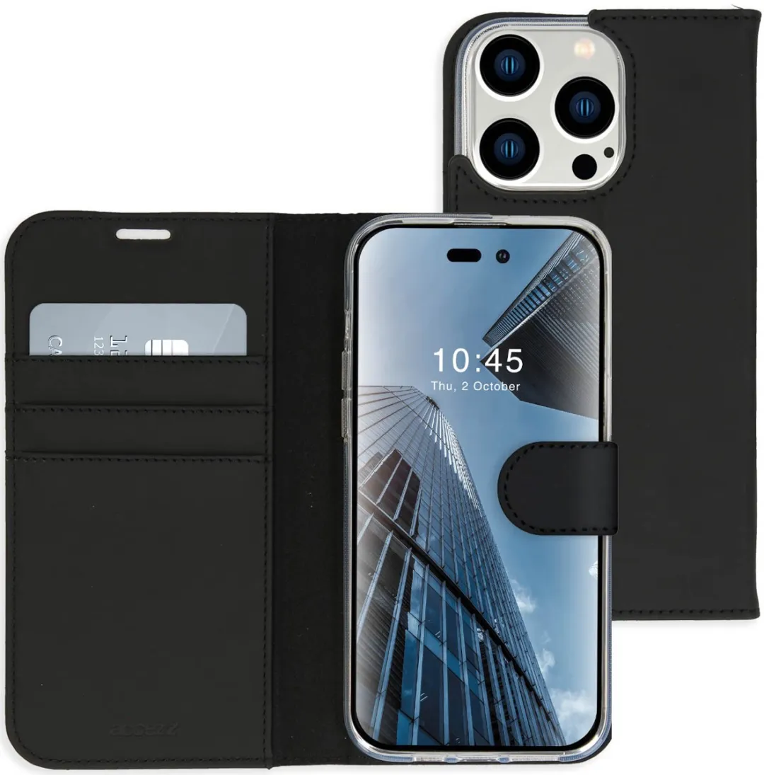 Accezz Hoesje iPhone 14 Pro Max - 3 Pasjes - Zwart