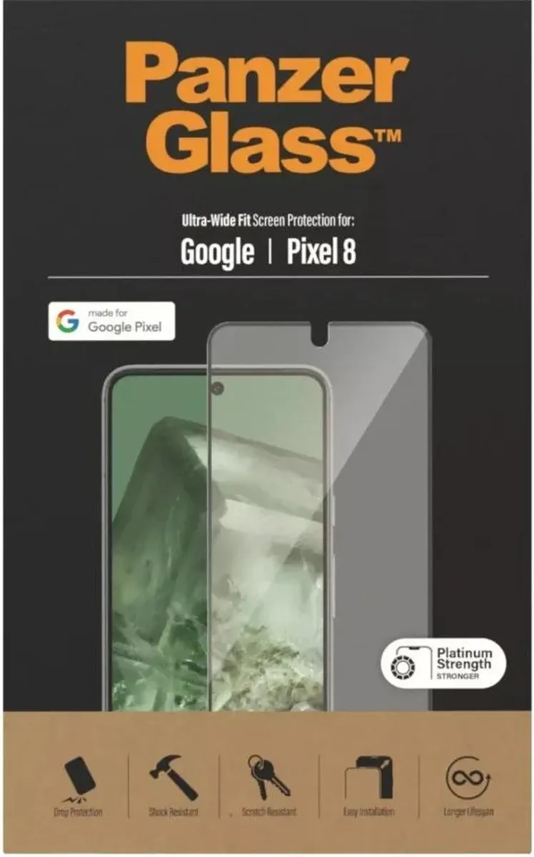 PanzerGlass PZ-4779 Screenprotector Google Pixel 8 - Zwart