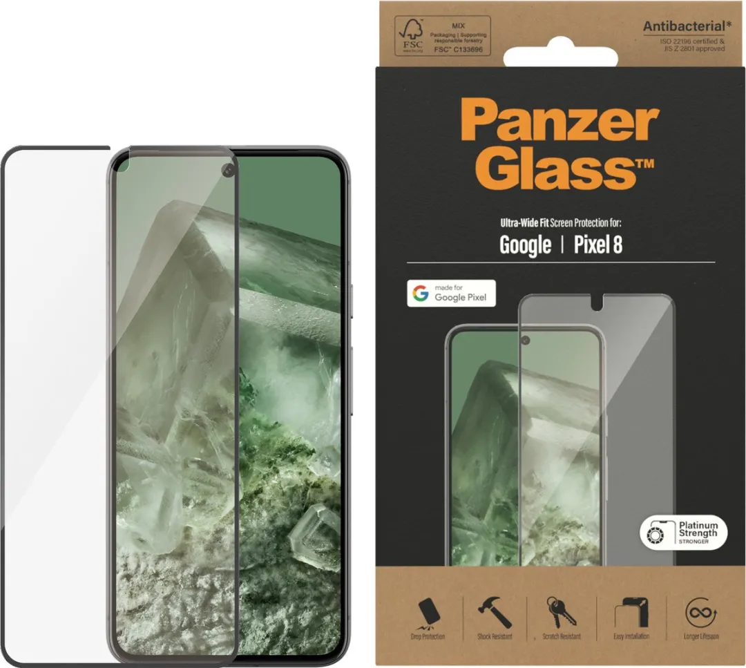 PanzerGlass PZ-4779 Screenprotector Google Pixel 8 - Zwart