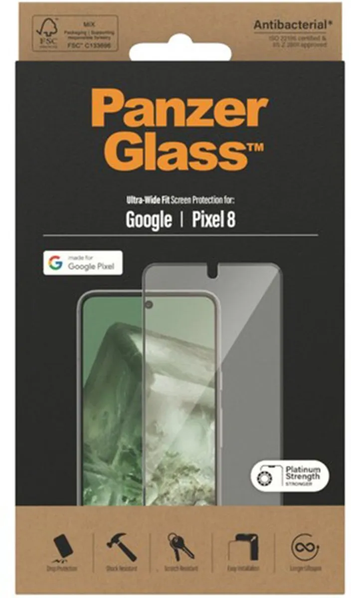 PanzerGlass PZ-4779 Screenprotector Google Pixel 8 - Zwart