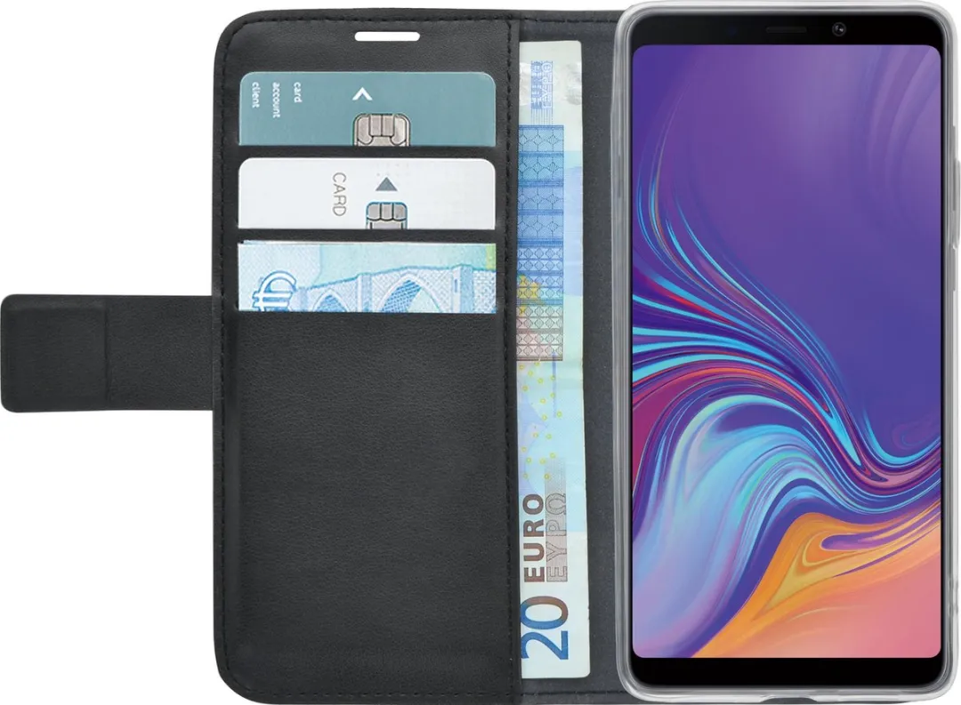 Azuri Walletcase Samsung Galaxy A9 2018 - 3 Pasjes - Zwart