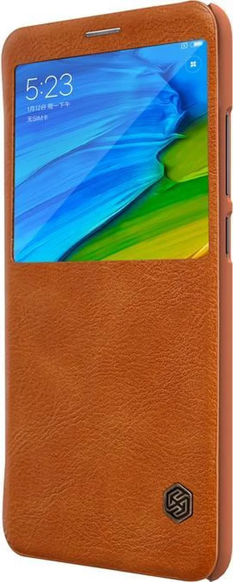 Nillkin Qin View BookCase Xiaomi Redmi Note 5 Pro - Bruin - afbeelding 4 van 6