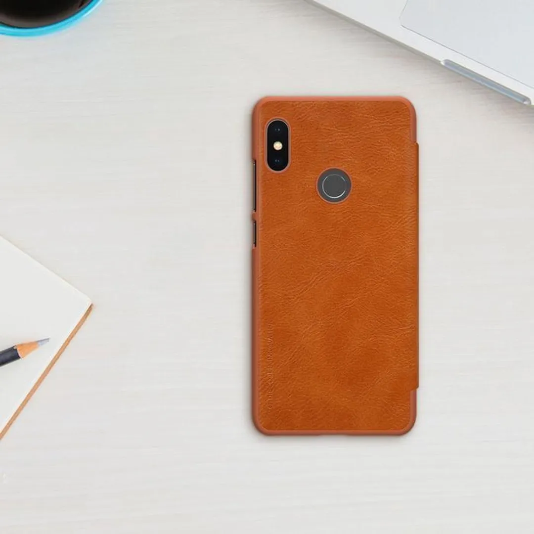 Nillkin Qin View BookCase Xiaomi Redmi Note 5 Pro - Bruin - afbeelding 6 van 6