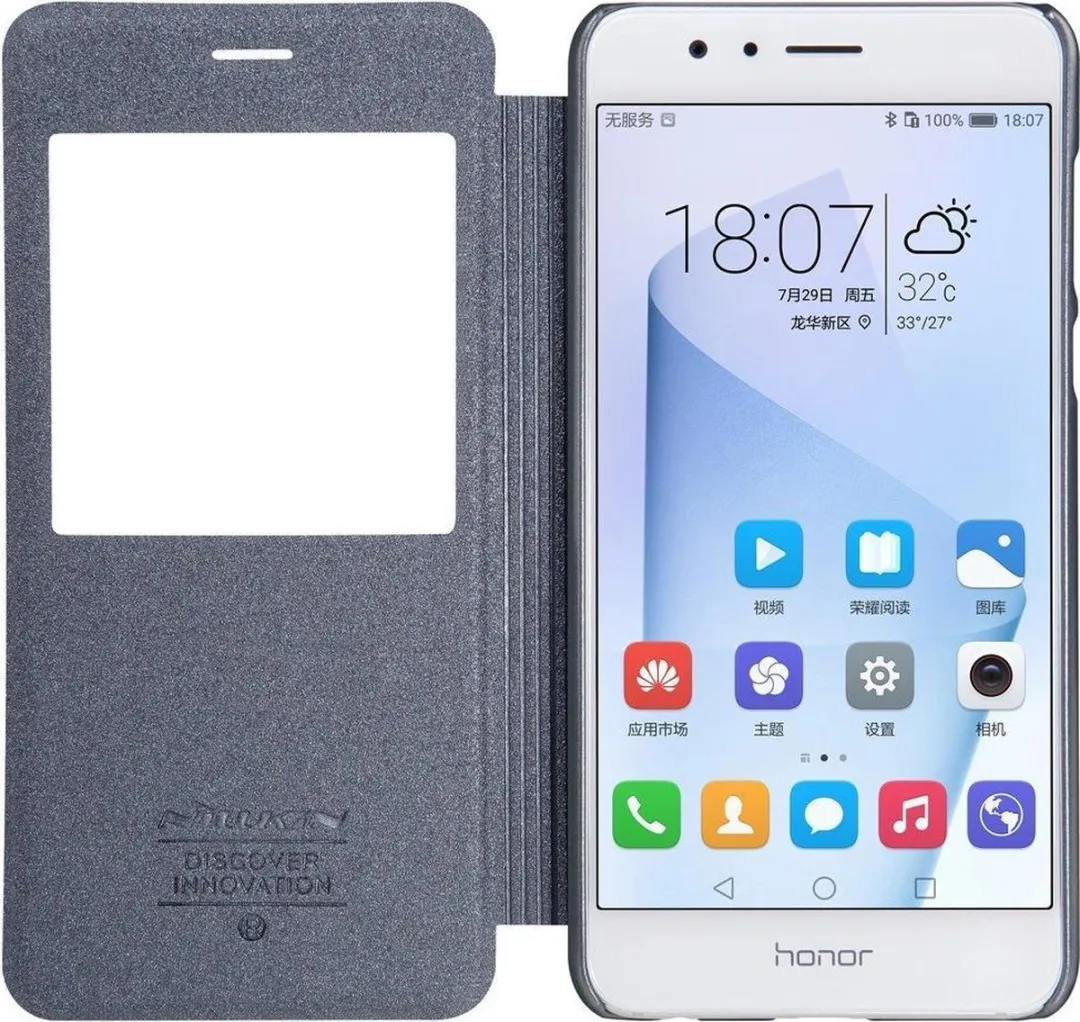 Nillkin Sparkle Series Leather Case Honor 8 - Zwart - afbeelding 2 van 3