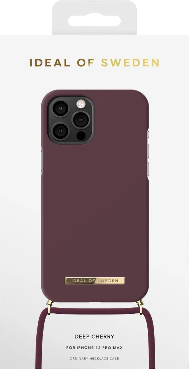 iDeal of Sweden Ordinary Phone Necklace Case iPhone 12 Pro Max - Deep Cherry - IDONCAW21-I2067-323