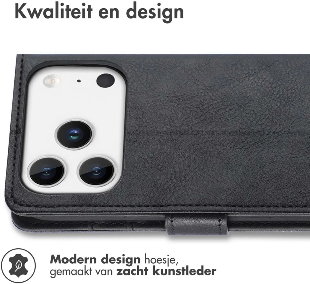 Imoshion Hoesje iPhone 17 Pro Max - 3 Pasjes - Zwart