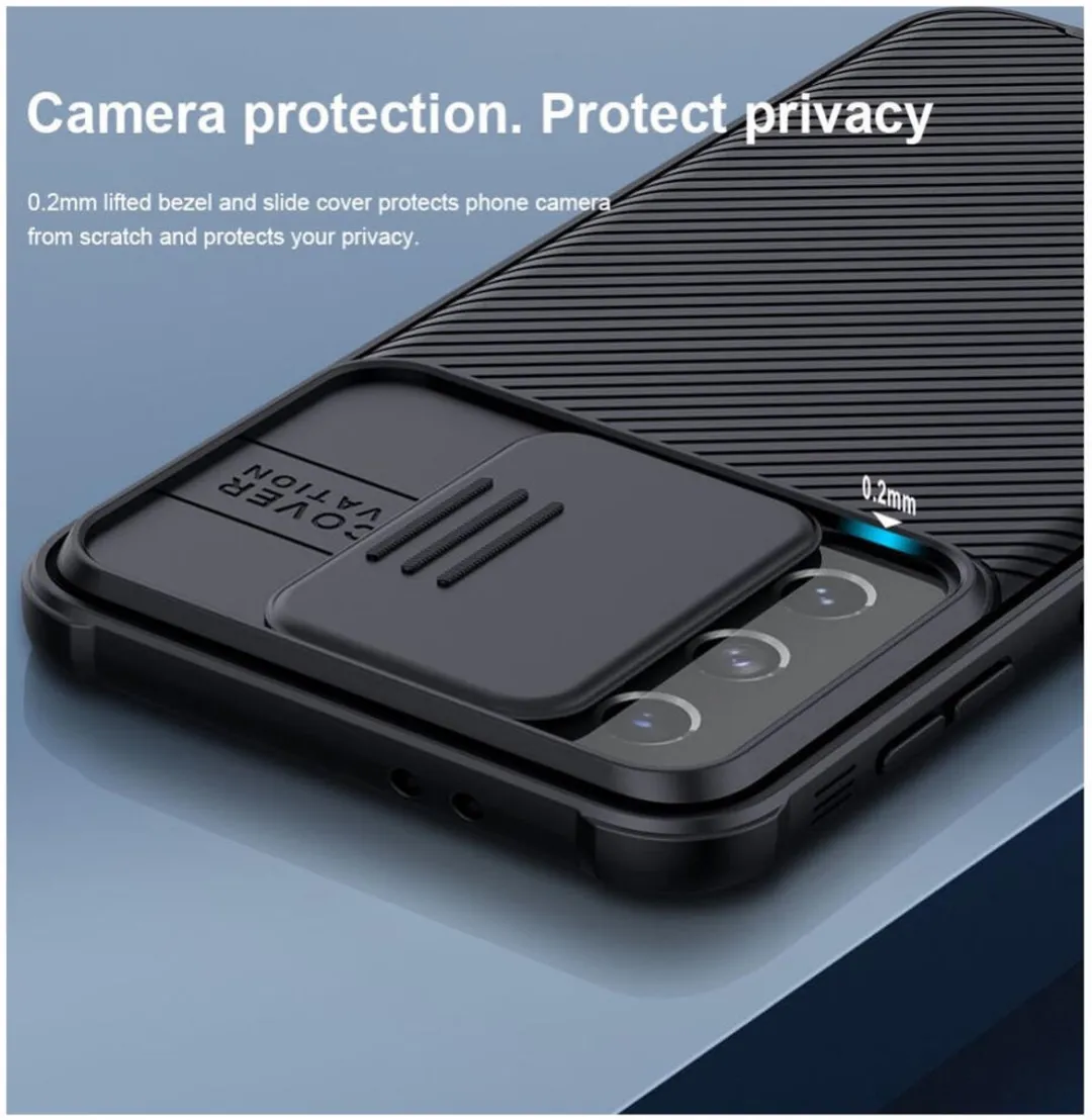 Nillkin CamShield Pro Hoesje Samsung Galaxy S21 - Blauw