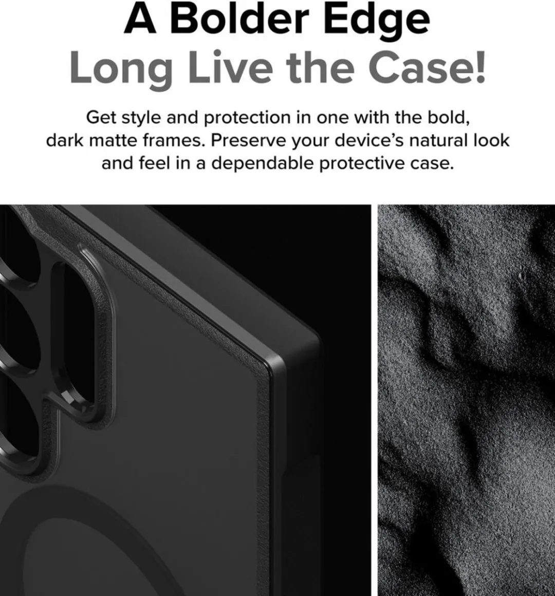 Ringke Fusion Bold Magnetic Hoesje Samsung Galaxy S24 Ultra - MagSafe - Matte Zwart