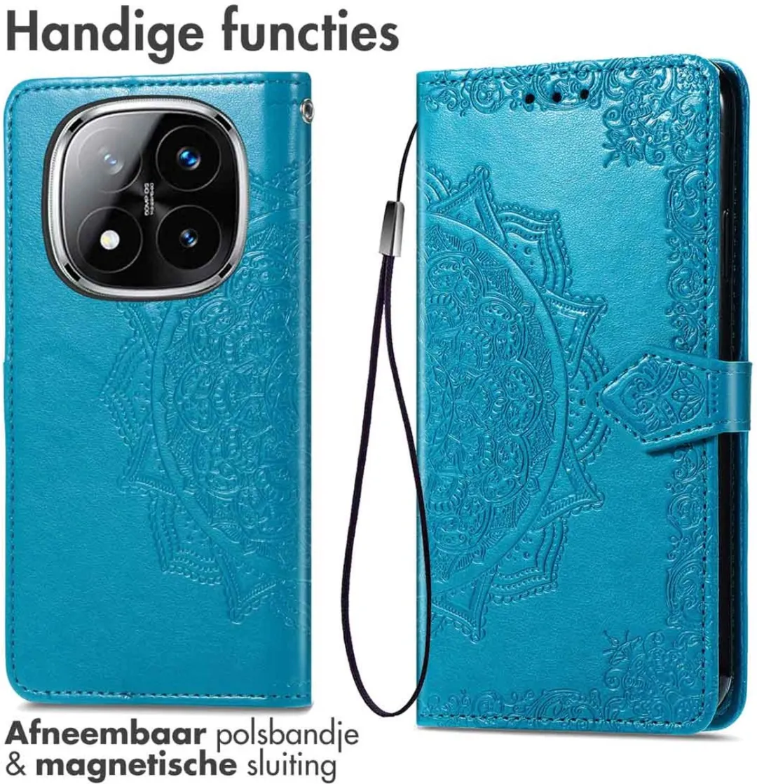 Imoshion Hoesje Xiaomi Redmi Note 14 Pro 5G - 3 Pasjes - Turquoise