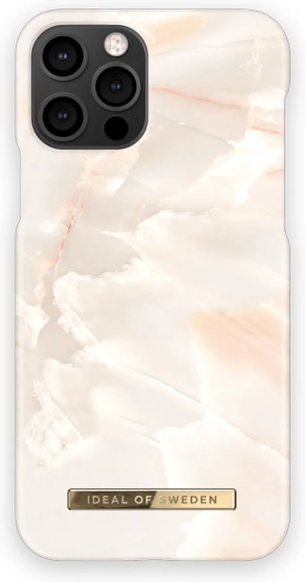 iDeal of Sweden iPhone 12 Pro Hoesje - Rose Pearl Marble - MagSafe