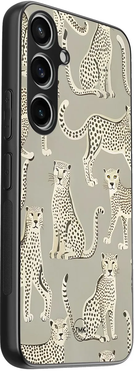 Casevibes Samsung Galaxy A55 Hoesje - Cheetah Chic - Beige
