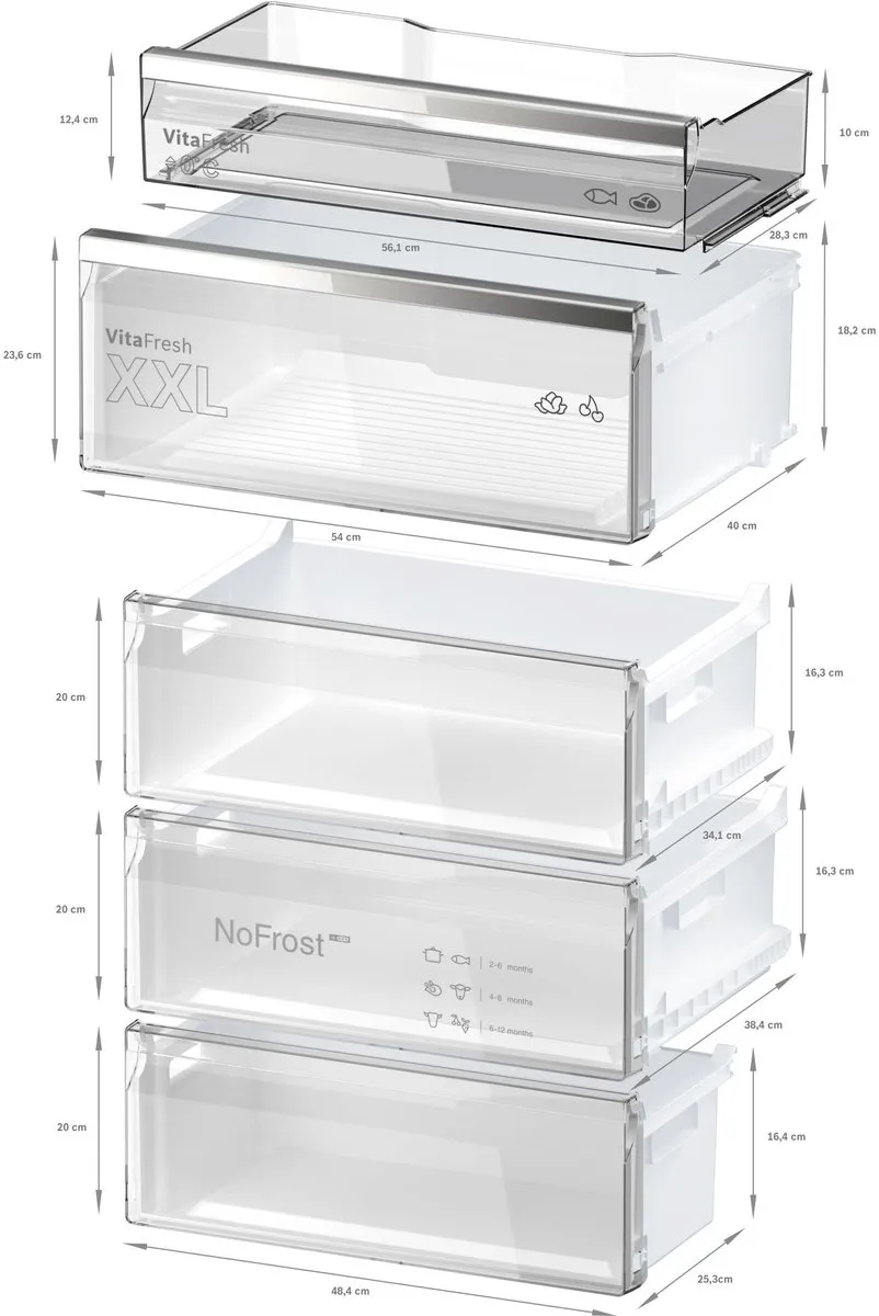 Bosch Serie 6 KGN49AIBT Koel-vriescombinatie 440L - 203x70cm - RVS