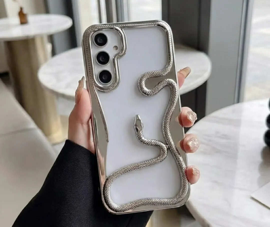NUVEX Telefoonhoesje Samsung Galaxy A54 - Zilver Transparant 3D Slang
