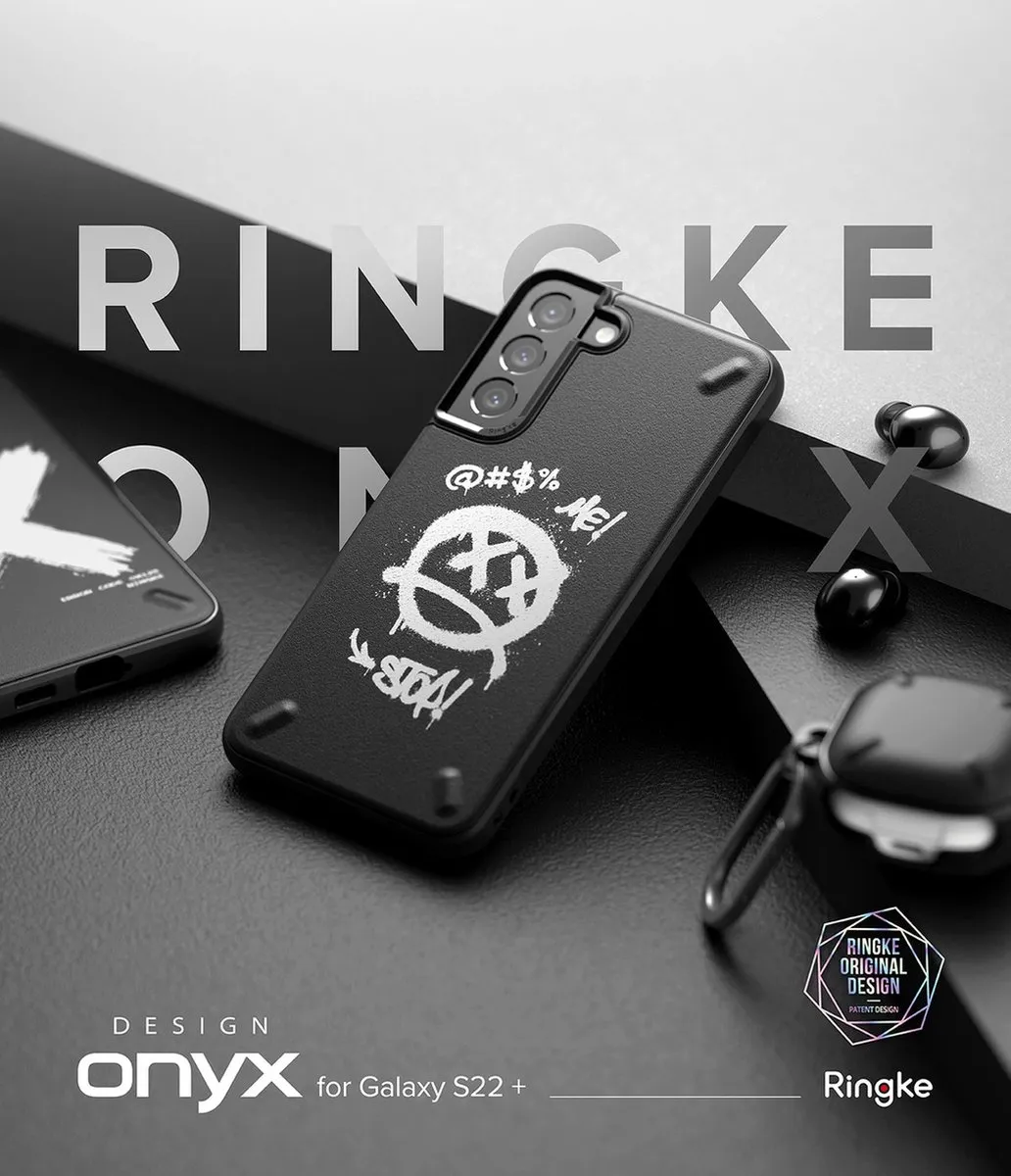 Ringke Onyx Design Hoes Samsung Galaxy S22+ - Zwart - afbeelding 4 van 6