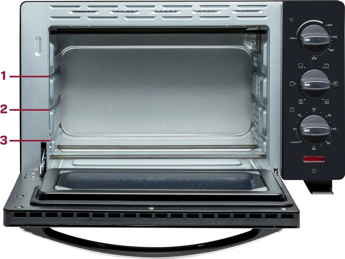 Inventum OV207B Vrijstaande Heteluchtoven 20L - 1350W - Zwart