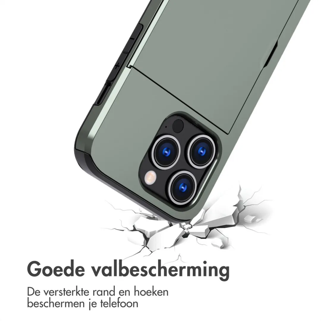 Imoshion Hoesje iPhone 15 Pro Donkergroen - 2 Pasjes