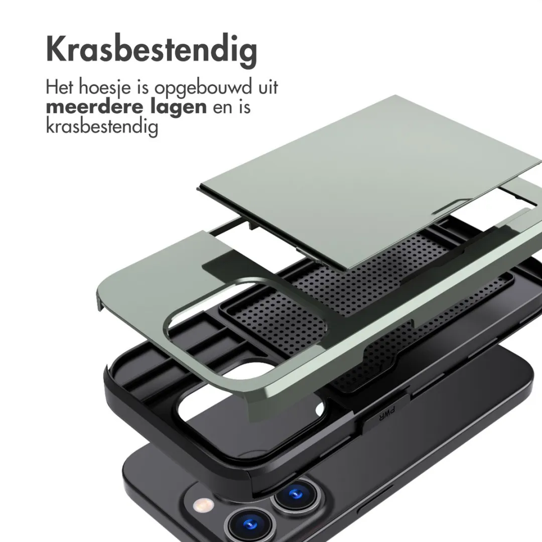 Imoshion Hoesje iPhone 15 Pro Donkergroen - 2 Pasjes