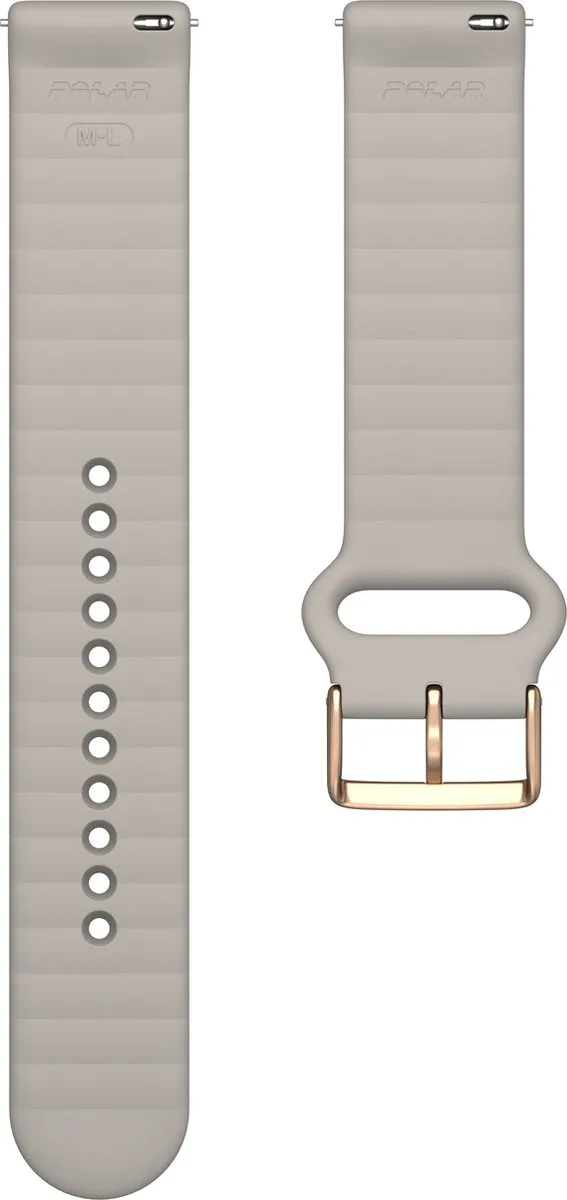 Polar Horlogebandje 20mm Silicone Tunnel S-L Greige Sand - afbeelding 2 van 6