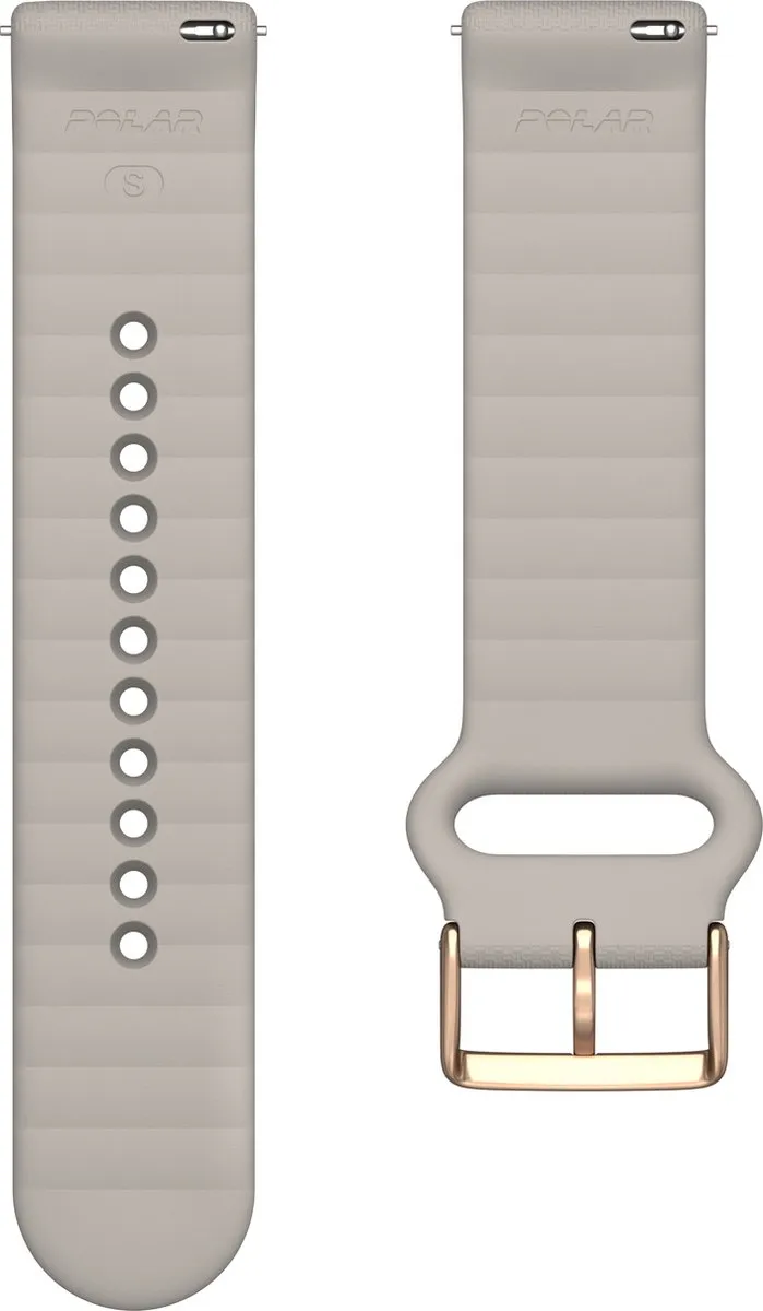 Polar Horlogebandje 20mm Silicone Tunnel S-L Greige Sand - afbeelding 3 van 6