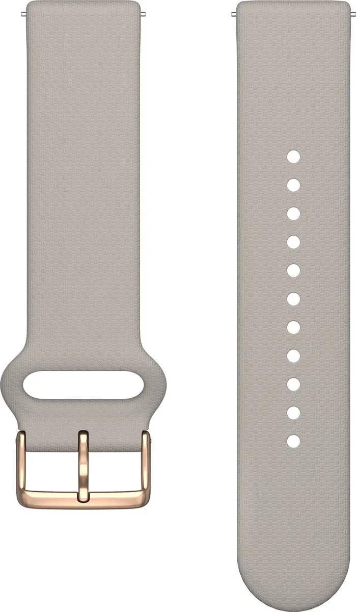 Polar Horlogebandje 20mm Silicone Tunnel S-L Greige Sand