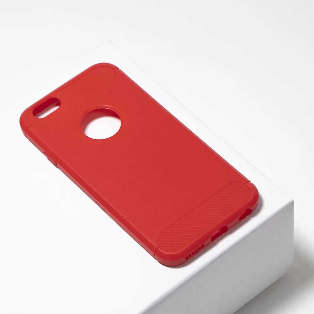BMAX Carbon Hoesje iPhone 6/6s - Rood