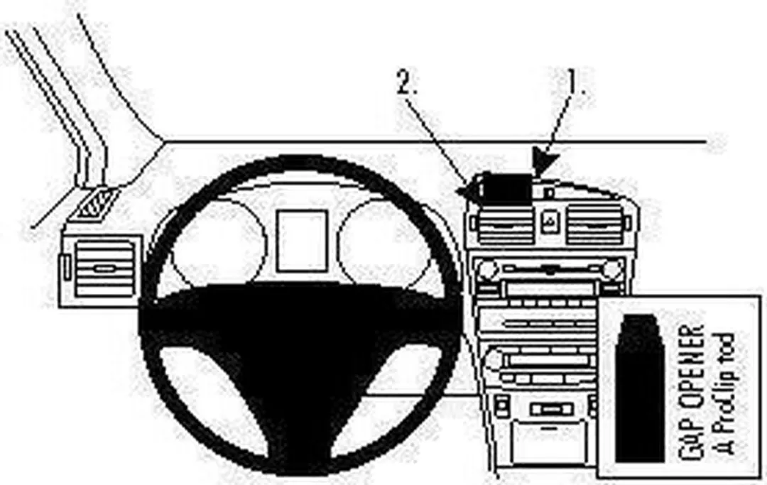 Brodit ProClip 854280 Toyota Avensis Center Mount - Zwart - afbeelding 6 van 6