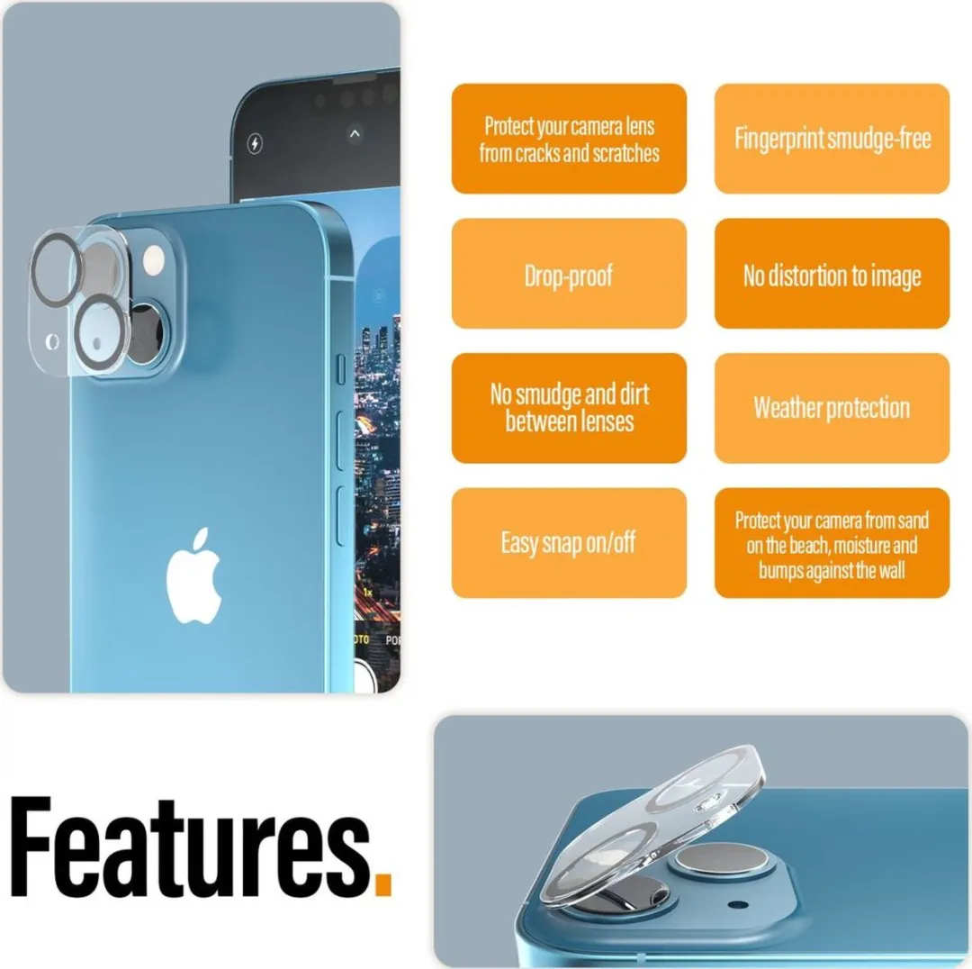 PanzerGlass iPhone 14 Camera Protector - Case Friendly - afbeelding 6 van 6