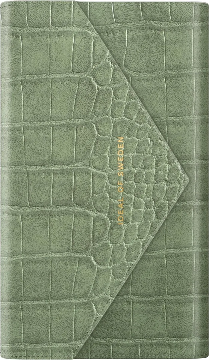 iDeal of Sweden Envelope Clutch iPhone 11 Pro/X/XS - 3 Pasjes - Sage Croco