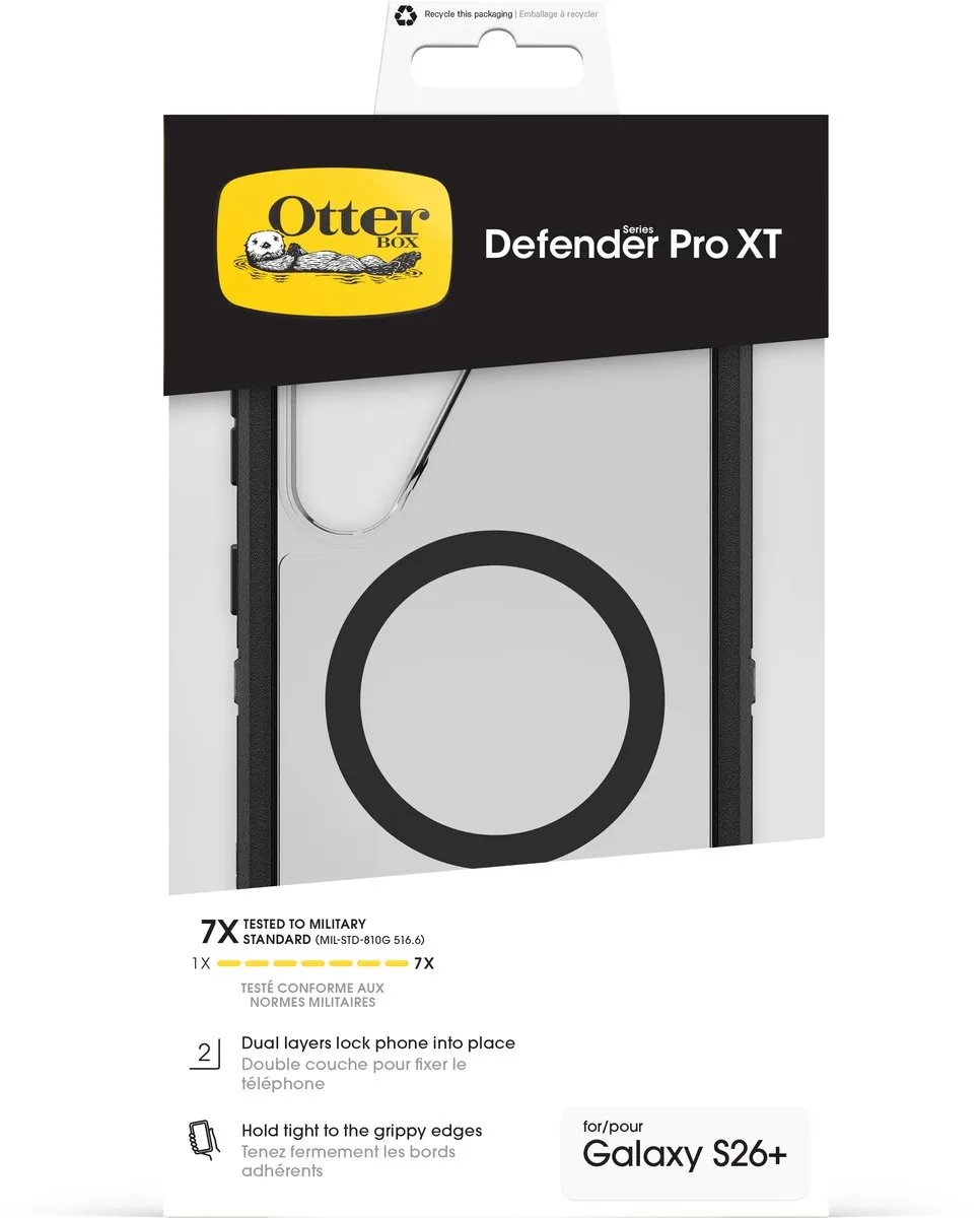 OtterBox Defender Pro XT 77-99897 Hoes - Samsung Galaxy S26 Plus - Zwart/Transparant