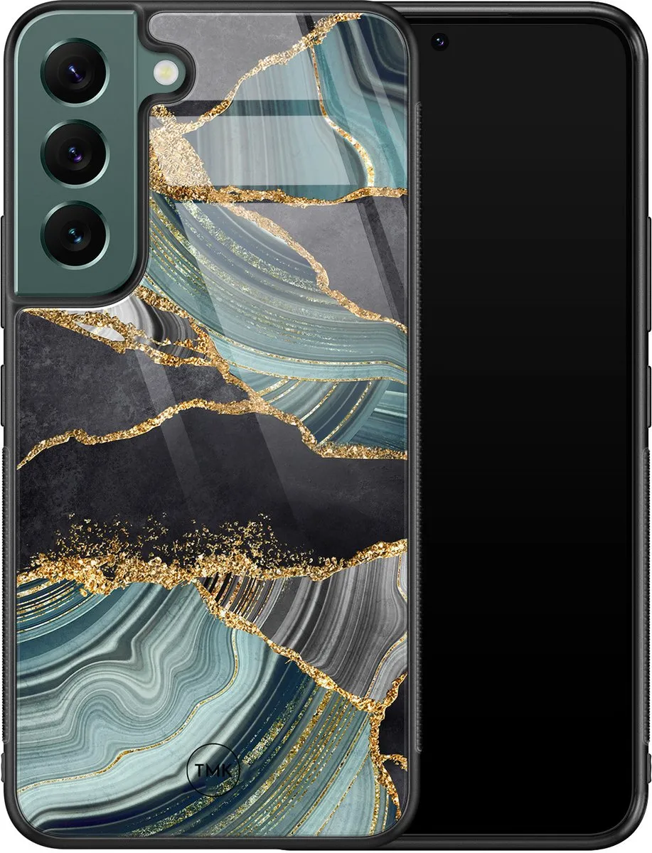 Casevibes Samsung Galaxy S22 Hoesje - Marble Jade Stone