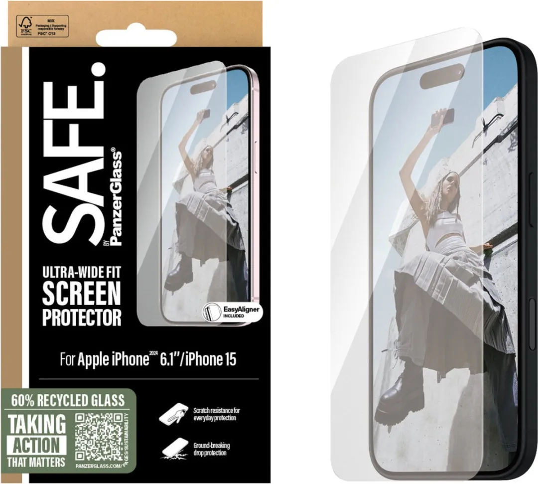 PanzerGlass SAFE95875 Screenprotector iPhone 16 - Case Friendly - afbeelding 6 van 6