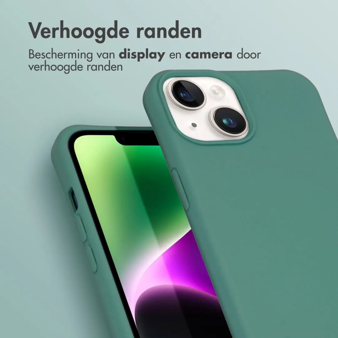 Imoshion Hoesje iPhone 14 Donkergroen - Color Backcover met koord