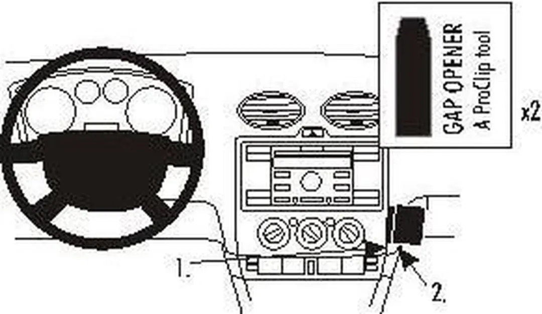 Brodit ProClip 853585 Houder - Ford Focus 2005-2010 - Zwart
