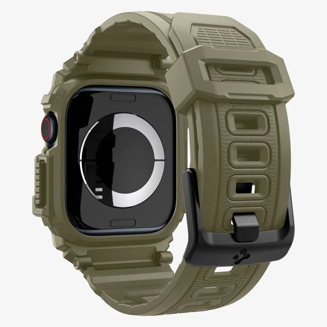 Spigen Rugged Armor Pro Case Apple Watch 11/Series 10 46mm - Vintage Khaki - afbeelding 6 van 6