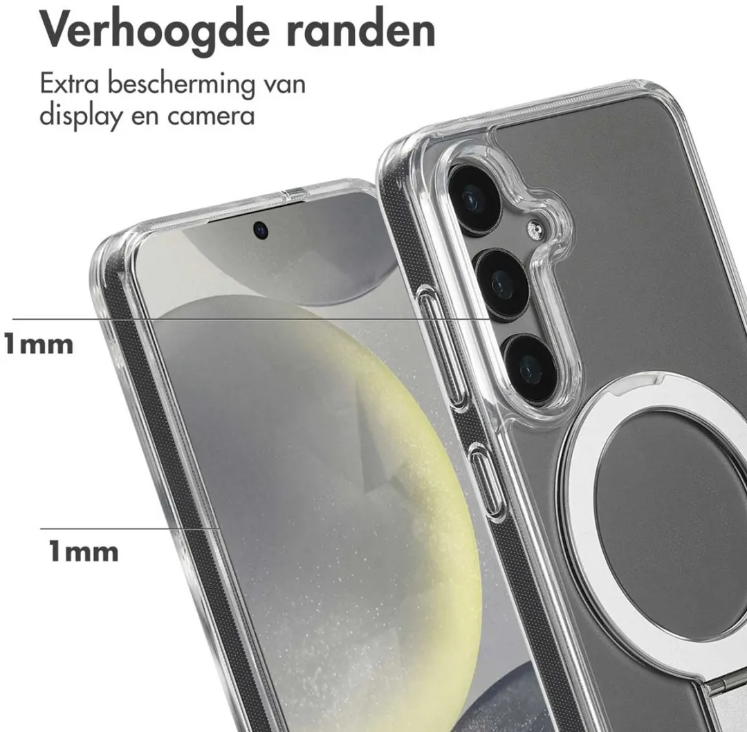 Accezz Hoesje Samsung Galaxy S24 Magnetische Ring - Transparant