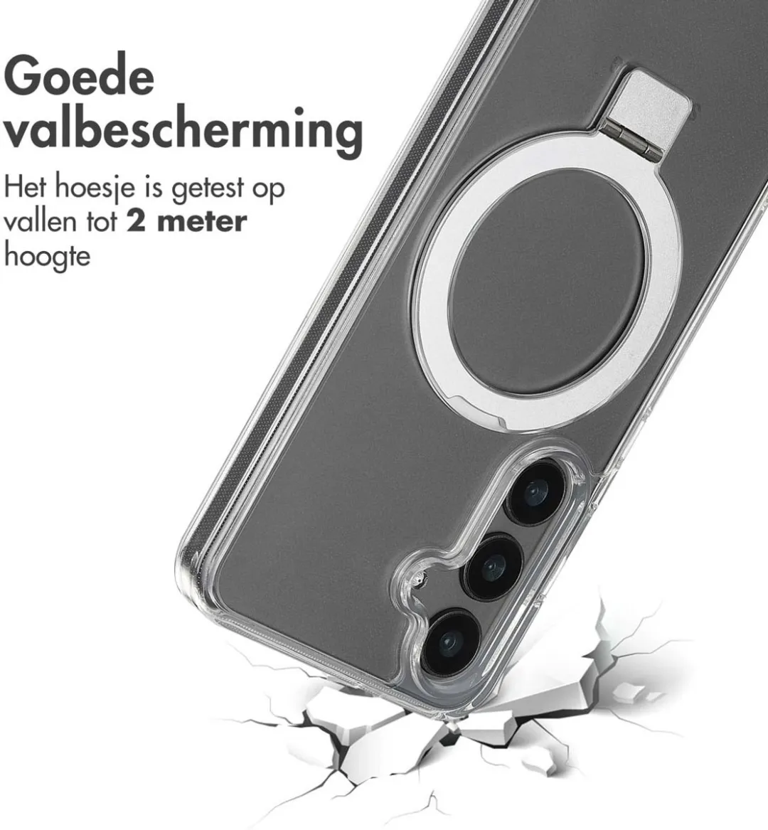 Accezz Hoesje Samsung Galaxy S24 Magnetische Ring - Transparant