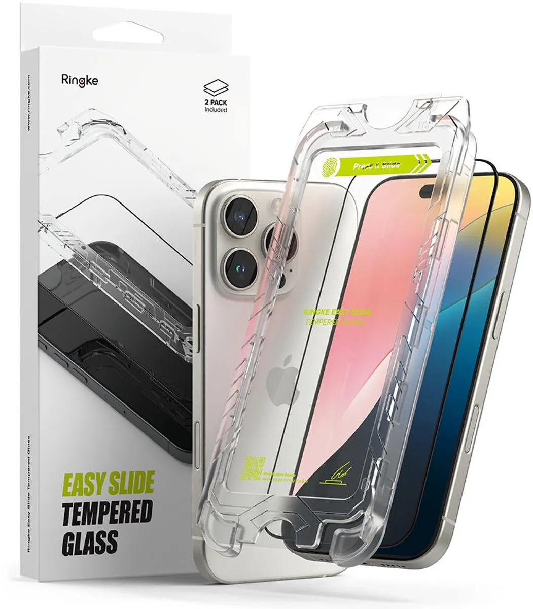 Ringke Easy Slide iPhone 16 Pro Glasbeschermer