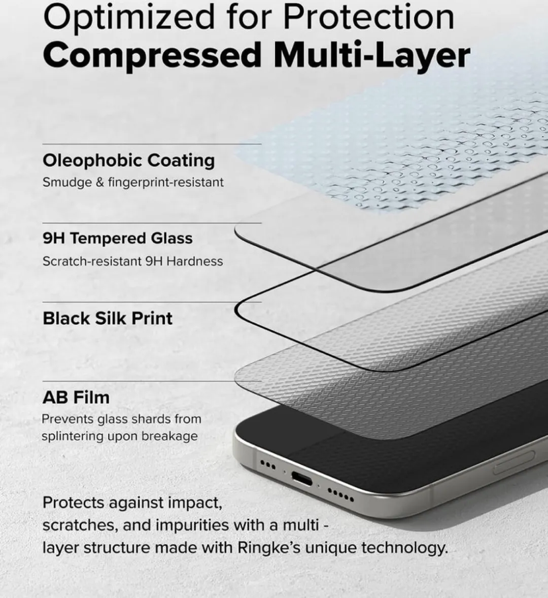 Ringke Easy Slide iPhone 16 Pro Glasbeschermer - 2 Stuks
