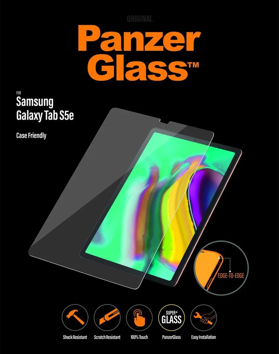 PanzerGlass Case Friendly Gehard Glas voor Samsung Galaxy Tab S5e - afbeelding 6 van 6